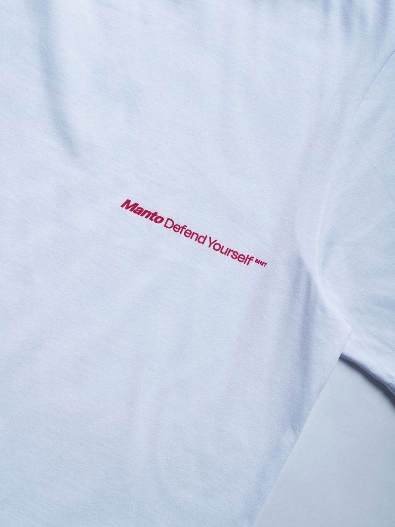 MANTO defend 23 oversize tshirt-  white